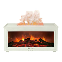 RITVIA | Hearth-01 Fire & Mist Diffuser - Alabaster White
